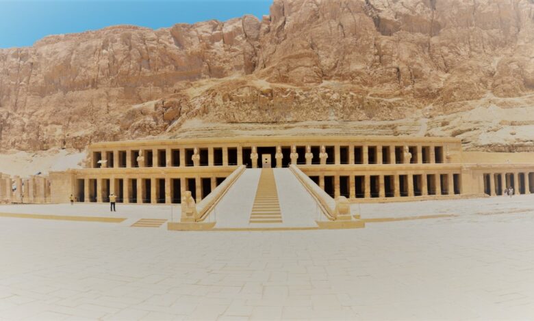 What is unique about Hatshepsut temple?